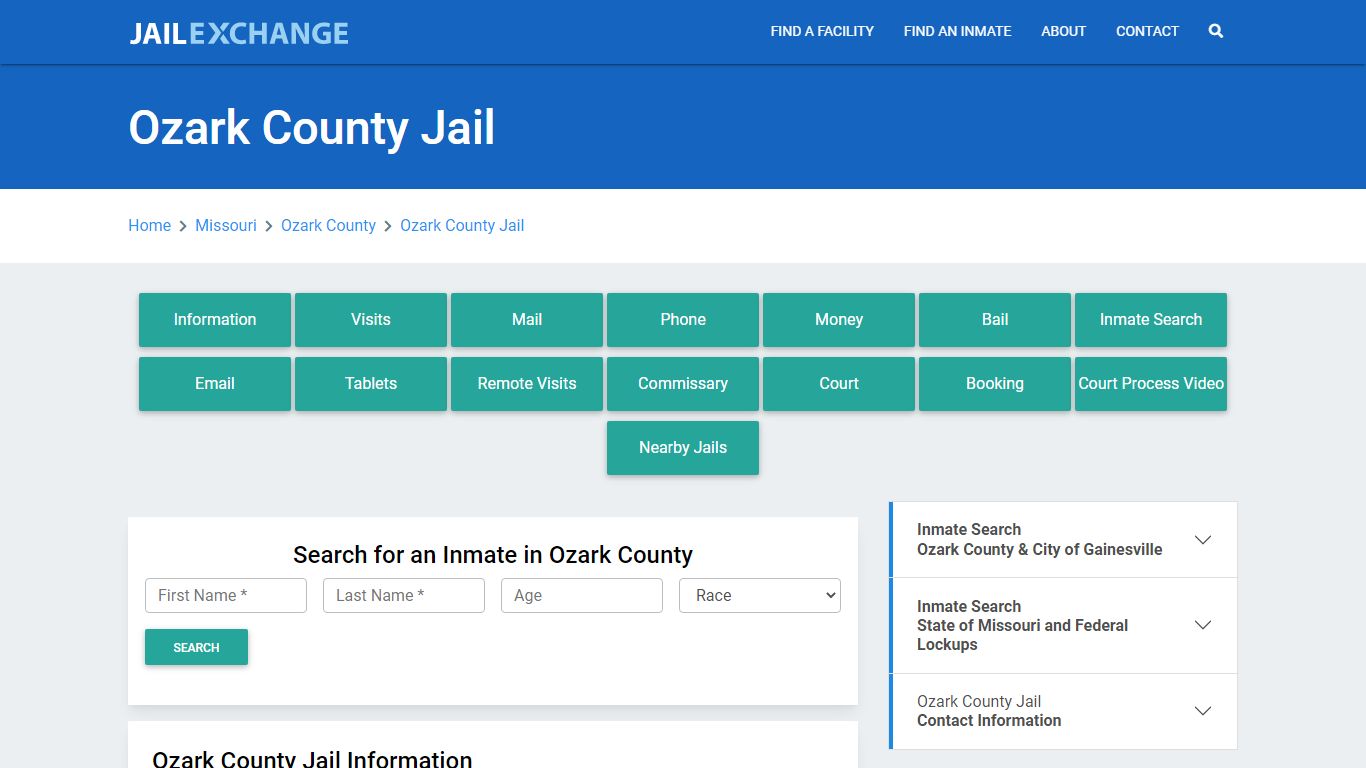 Ozark County Jail Roster Lookup, MO, Inmate Search