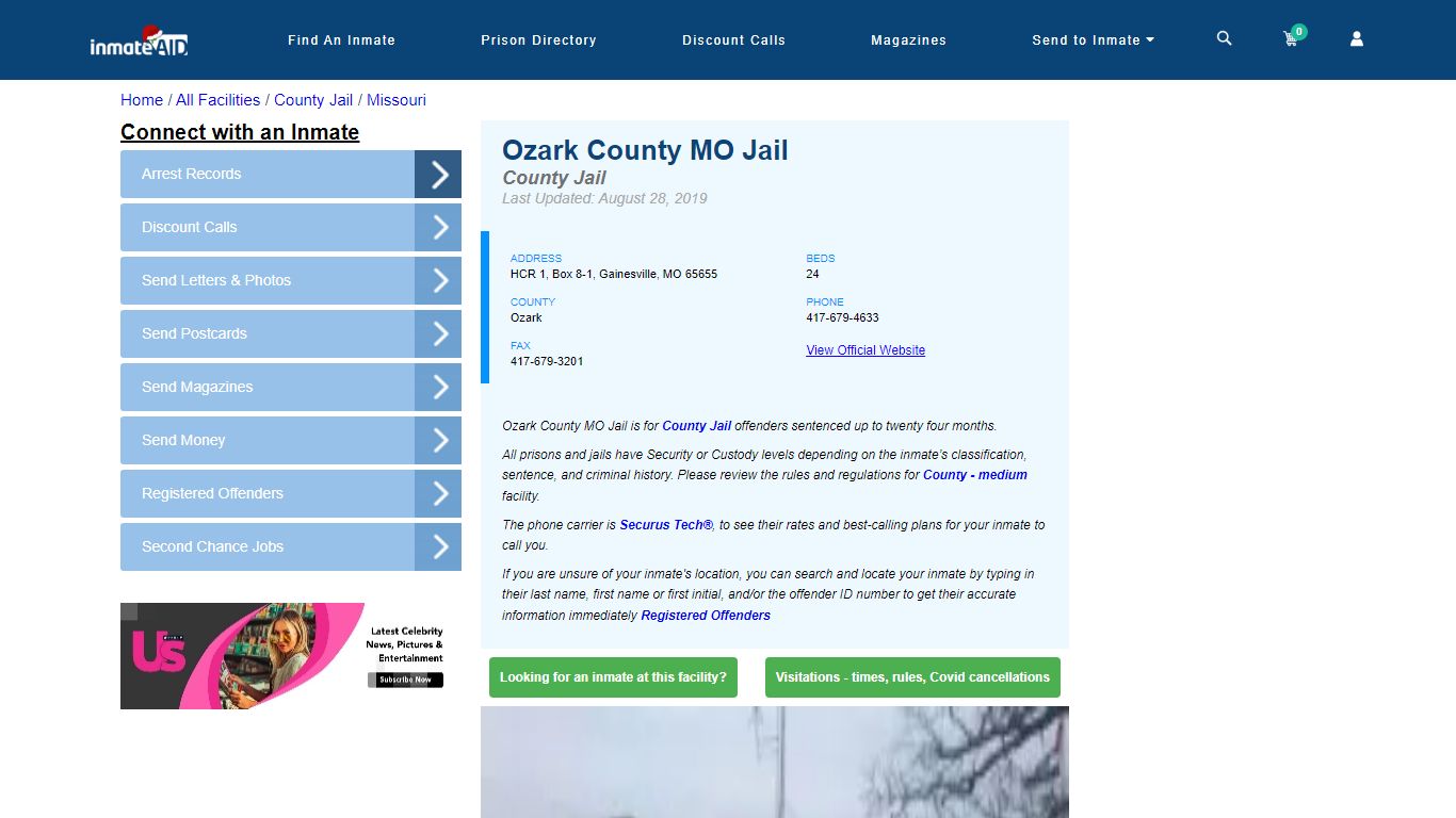Ozark County MO Jail - Inmate Locator - Gainesville, MO